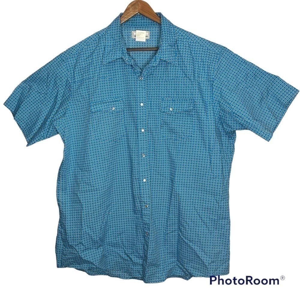 Vintage Wrangler Wrancher Short Sleeve Pearl Snap